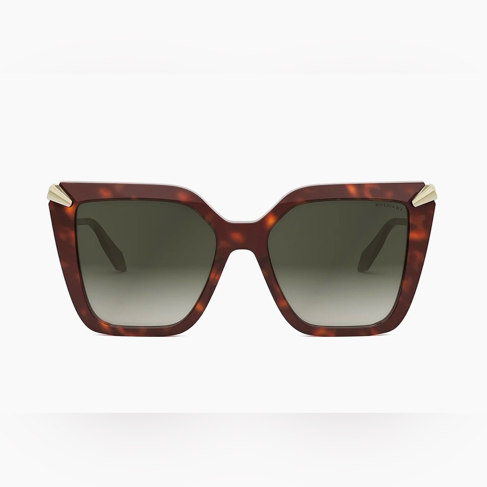 BVLGARI Serpenti 55MM Butterfly Sunglasses Color: Havana/Gray Gradient